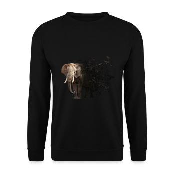 Elephant - Unisex Sweatshirt - black - Front - Alina (178cm) & Michal (187cm)
