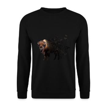 Bison - Unisex Pullover - Schwarz - Vorne - Alina (178cm) & Michal (187cm)