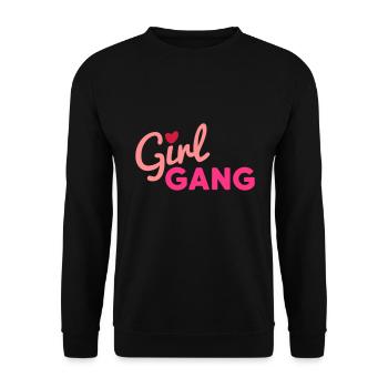 Girl Gang (cœur comme i-dot) - Sweat-shirt Unisexe - noir - Devant - Alina (178cm) & Michal (187cm)