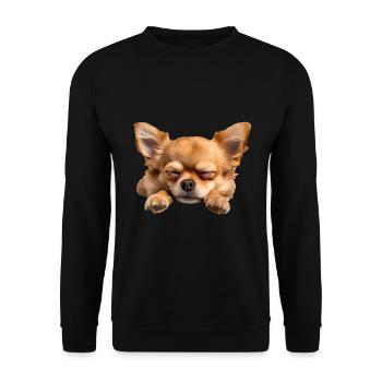 Chihuahua - Unisex Pullover - Schwarz - Vorne - Alina (178cm) & Michal (187cm)