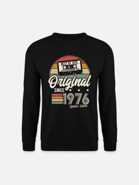 Original since 1976 Vintage Retro Birthday - Unisex Sweatshirt - black