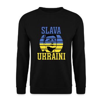 Slava Ukraini Zelensky Coucher de soleil - Sweat-shirt Unisexe - noir - Devant - Alina (178cm) & Michal (187cm)
