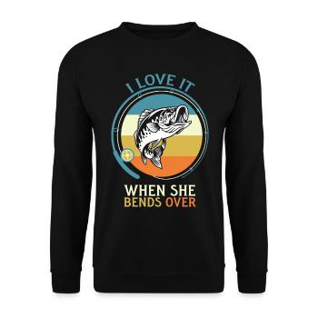 Pêcher Pêcheur Canne à pêche - Sweat-shirt Unisexe - noir - Devant - Alina (178cm) & Michal (187cm)