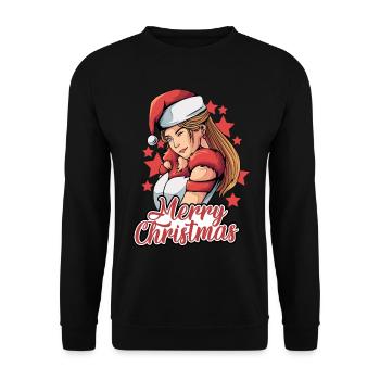 Cadeaux de Noël Noël - Sweat-shirt Unisexe - noir - Devant - Alina (178cm) & Michal (187cm)