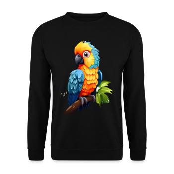 Cute Parrot Baby - Unisex Pullover - Schwarz - Vorne - Alina (178cm) & Michal (187cm)