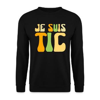 Je Suis TIC - Groovy TIC et TAC Duo 2 Personnes - Sweat-shirt Unisexe - noir - Devant - Alina (178cm) & Michal (187cm)