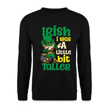 Drôle de St Patricks Day Iris était plus grande - Sweat-shirt Unisexe - noir - Devant - Alina (178cm) & Michal (187cm)