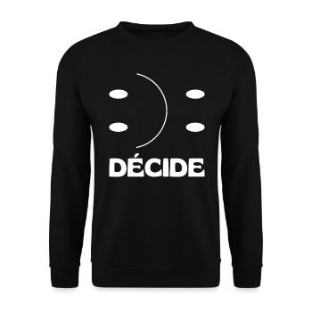 Motif Heureux Triste Bonne Humeur Mauvaise - Sweat-shirt Unisexe - noir - Devant - Alina (178cm) & Michal (187cm)