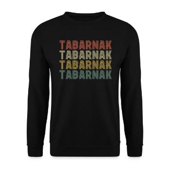 TABARNAK Je Peux Pas Je Me Barre Au Canada Retro - Sweat-shirt Unisexe - noir - Devant - Alina (178cm) & Michal (187cm)