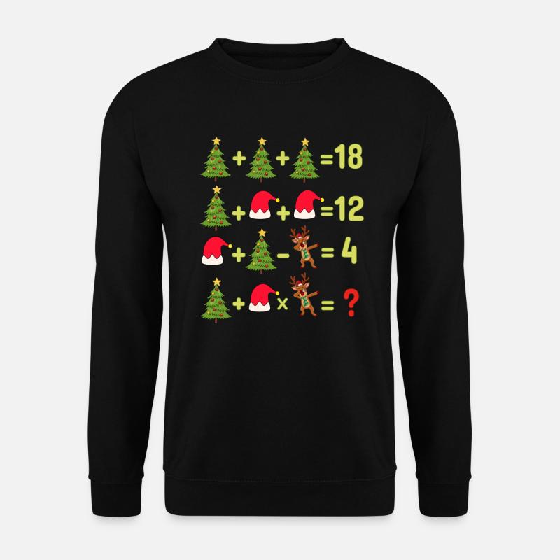 Ordre des opérations de Noël Professeur de mathématiques de Noël - Sweat-shirt Unisexe - noir