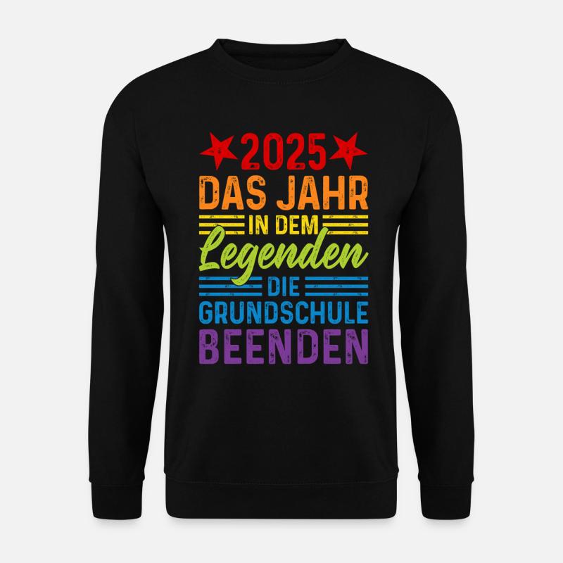 2025 Das Jahr in dem Legenden Grundschule beenden - Unisex Pullover - Schwarz