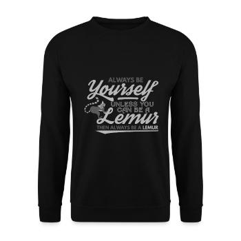 Lémurien - Sweat-shirt Unisexe - noir - Devant - Alina (178cm) & Michal (187cm)
