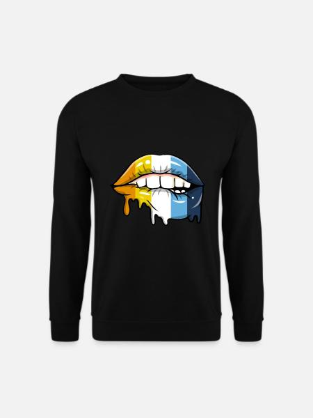 Dripping lips Aroace Pride - Unisex Sweatshirt - black