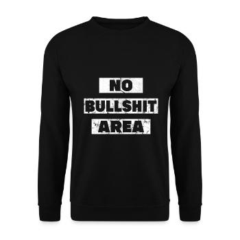 Pas de conneries Zone Gymnastique et Gym Motivation - Sweat-shirt Unisexe - noir - Devant - Alina (178cm) & Michal (187cm)