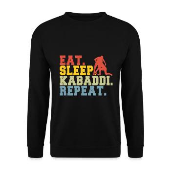 Geschenk für Kabaddi Liebhaber - Unisex Pullover - Schwarz - Vorne - Alina (178cm) & Michal (187cm)