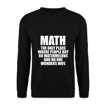 Maths Mathématiques Proverbes drôles professeur professeur - Sweat-shirt Unisexe - noir - Devant - Alina (178cm) & Michal (187cm)