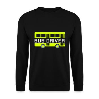 Bus driver (two bus halves) - Unisex Sweatshirt - black - Front - Alina (178cm) & Michal (187cm)