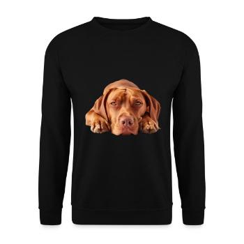 Vizsla - Sweat-shirt Unisexe - noir - Devant - Alina (178cm) & Michal (187cm)