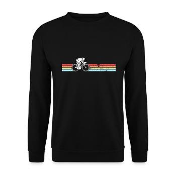 Retro Road Bike Cyclist Cycling Cycling Cycling Race - Unisex Sweatshirt - black - Front - Alina (178cm) & Michal (187cm)