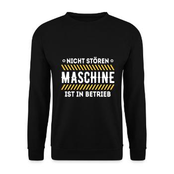 Nicht Stören lustiger Gym Spruch T-shirt - Unisex Pullover - Schwarz - Vorne - Alina (178cm) & Michal (187cm)