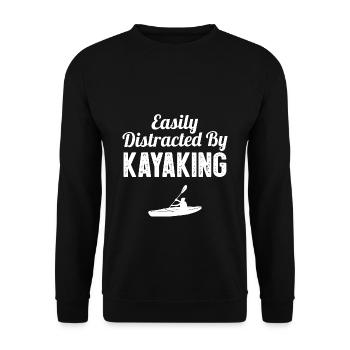 Kayak Kajakfahren - Unisex Pullover - Schwarz - Vorne - Alina (178cm) & Michal (187cm)
