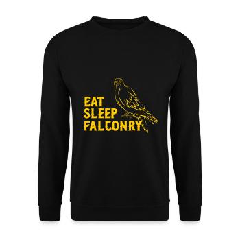 Cadeau d’ornithologie de fauconnerie - Sweat-shirt Unisexe - noir - Devant - Alina (178cm) & Michal (187cm)