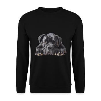 Cane corso - Sweat-shirt Unisexe - noir - Devant - Alina (178cm) & Michal (187cm)