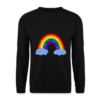 LGBT Gay Pride Month Rainbow - Unisex Sweatshirt - black - Front - Alina (178cm) & Michal (187cm)