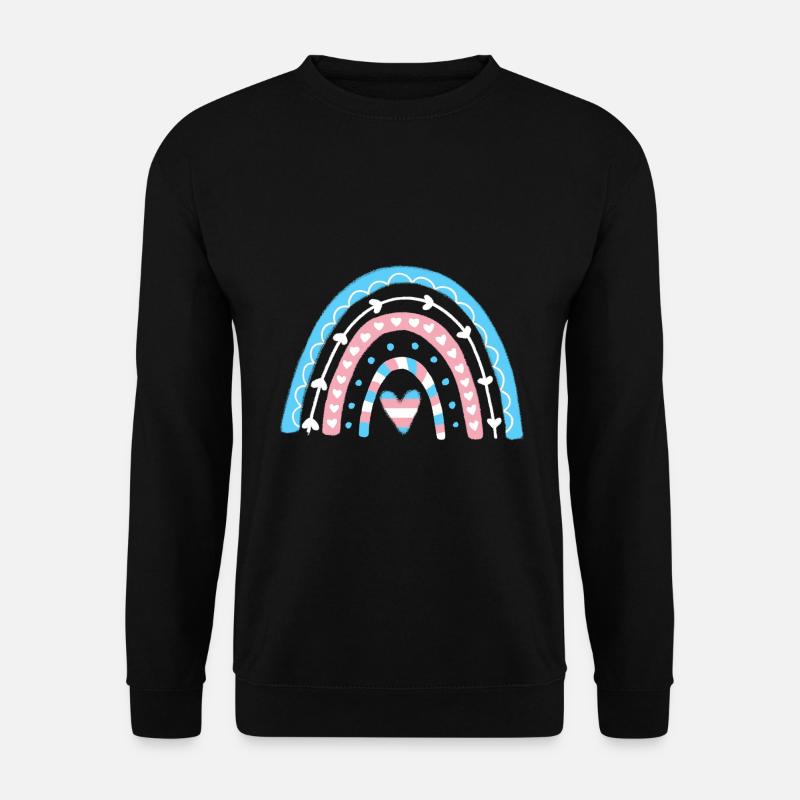 Transgender Pride Boho Rainbow - Unisex Sweatshirt - black