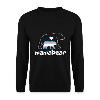 Trans Transgender Pride Flagge - Unisex Pullover - Schwarz - Vorne - Alina (178cm) & Michal (187cm)