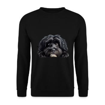 Havanese - Unisex Sweatshirt - black - Front - Alina (178cm) & Michal (187cm)