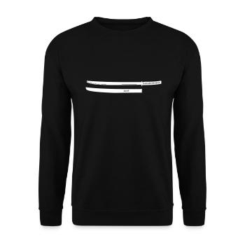 Samurai Katana Saya - Sweat-shirt Unisexe - noir - Devant - Alina (178cm) & Michal (187cm)