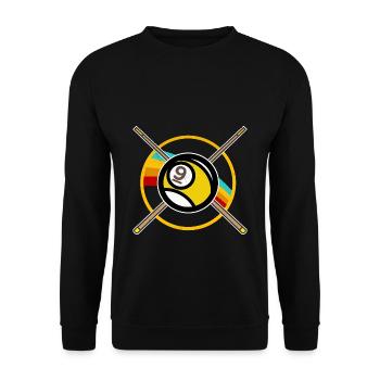Billard 9-Ball - Unisex Pullover - Schwarz - Vorne - Alina (178cm) & Michal (187cm)