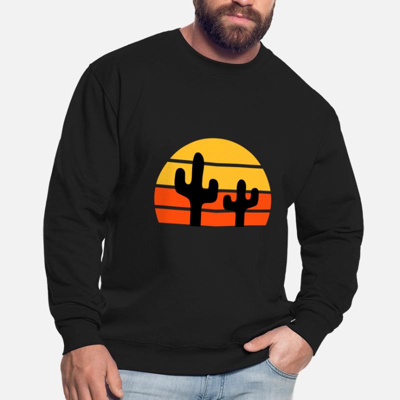 Deux cactus devant un demi-soleil Sweat-shirt Unisexe