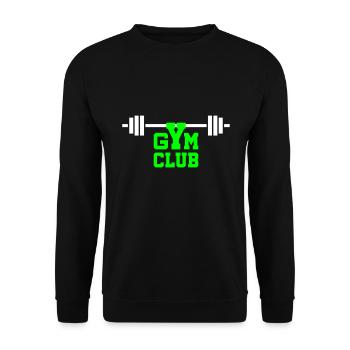 Gym club (Hantel) - Unisex Pullover - Schwarz - Vorne - Alina (178cm) & Michal (187cm)