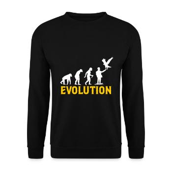 Falconry Ornithology Gift - Unisex Sweatshirt - black - Front - Alina (178cm) & Michal (187cm)