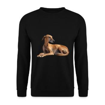Azawakh - Sweat-shirt Unisexe - noir - Devant - Alina (178cm) & Michal (187cm)