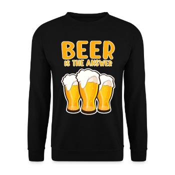 Bière - Sweat-shirt Unisexe - noir - Devant - Alina (178cm) & Michal (187cm)