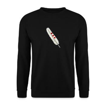Cadeau chemise plume indien - Sweat-shirt Unisexe - noir - Devant - Alina (178cm) & Michal (187cm)
