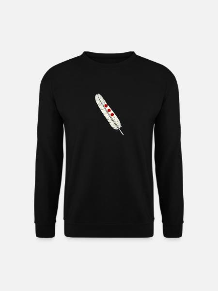Feather shirt gift indian - Unisex Sweatshirt - black