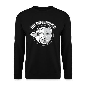 Veganismus Vegetarier Veganer Kein Unterschied - Unisex Pullover - Schwarz - Vorne - Alina (178cm) & Michal (187cm)