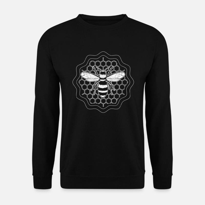 Imker Bienenzucht Honigbiene mit Wabe - Unisex Pullover - Schwarz