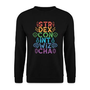 RPG Roleplay Fantasy - Unisex Sweatshirt - black - Front - Alina (178cm) & Michal (187cm)
