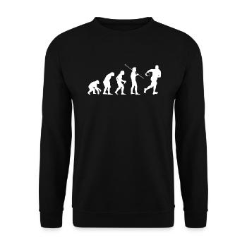 Rugby Evolution Of Man Rugby Player - Unisex Sweatshirt - black - Front - Alina (178cm) & Michal (187cm)