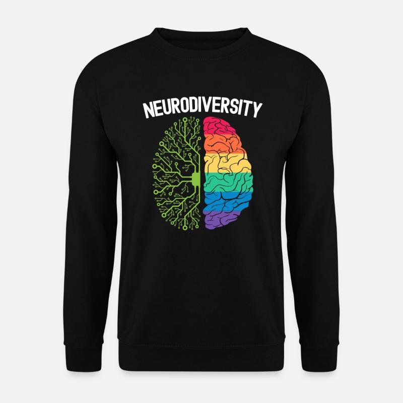 Neurodiversität Regenbogen Autismus Bewusstsein ASD ADHS - Unisex Pullover - Schwarz