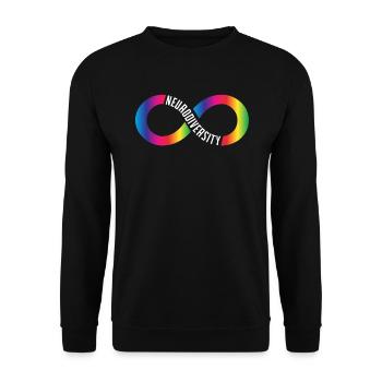 Neurodiversität Rainbow Infinity Neurodivergent - Sweat-shirt Unisexe - noir - Devant - Alina (178cm) & Michal (187cm)