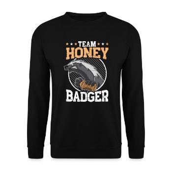 Équipe Honey Badger Fearless Animal Ratel Carnivore - Sweat-shirt Unisexe - noir - Devant - Alina (178cm) & Michal (187cm)