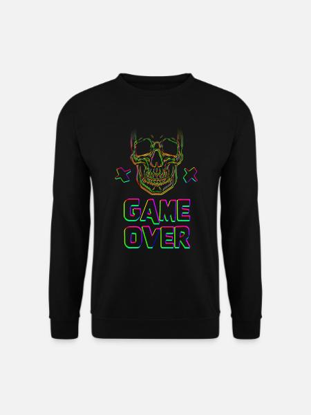 Game Over Skull - Sweat-shirt Unisexe - noir