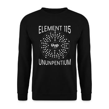 Element 115 Ununpentium UFO Extraterrestrial - Unisex Sweatshirt - black - Front - Alina (178cm) & Michal (187cm)