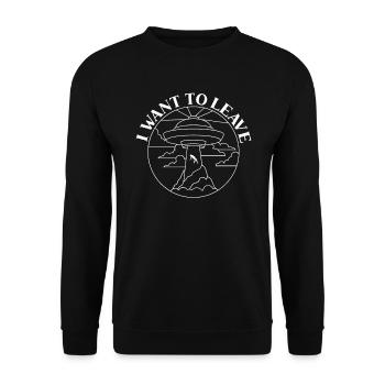 Je veux quitter l’enlèvement d’OVNI extraterrestre - Sweat-shirt Unisexe - noir - Devant - Alina (178cm) & Michal (187cm)